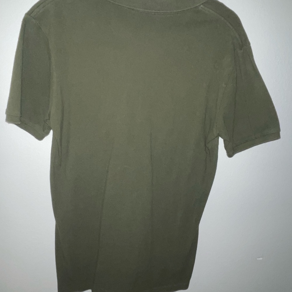 POLO RALPH LAUREN olive Green Cotton Pique Melon Orange Logo Shirt. Boys XL - Picture 4 of 4